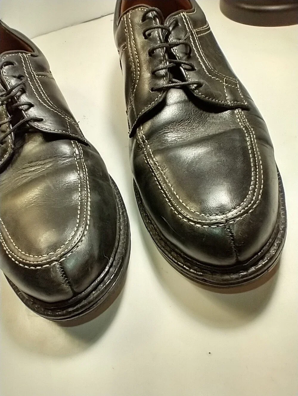 Allen Edmonds Wilbert Black Leather Split Toe Dress Shoes Men's sz 12D.